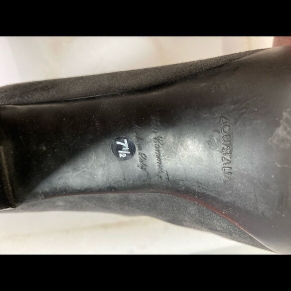 #139 AQUATALIA RILEY charcoal heeled ankle boots - Picture 7 of 9